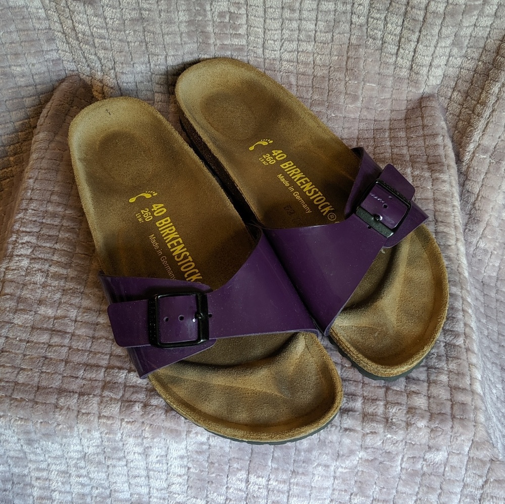 like new purple birkenstock slides 40/9.5